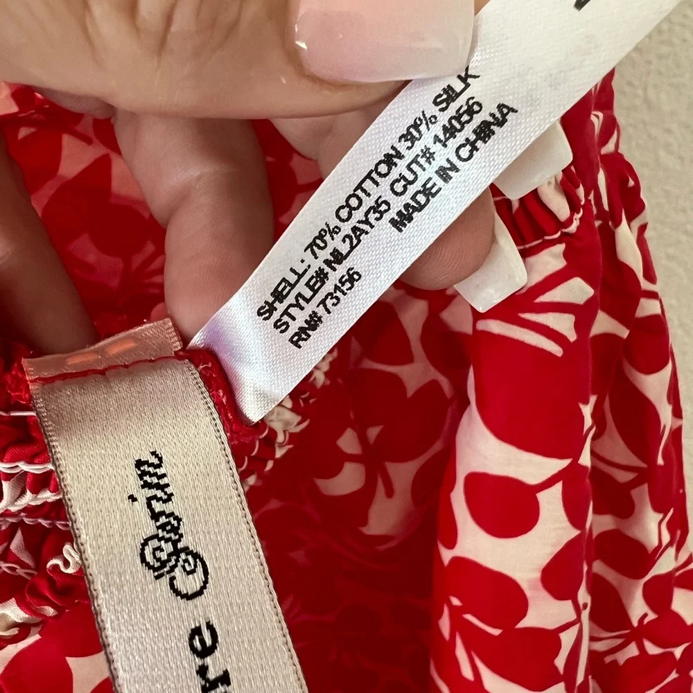 Nanette Lepore Cote D’Azur Red & White Cherry Print Swim Coverup Dress M $148 - Picture 10 of 11